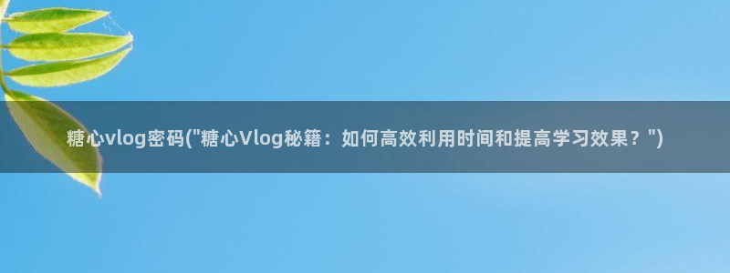 糖心volg在线